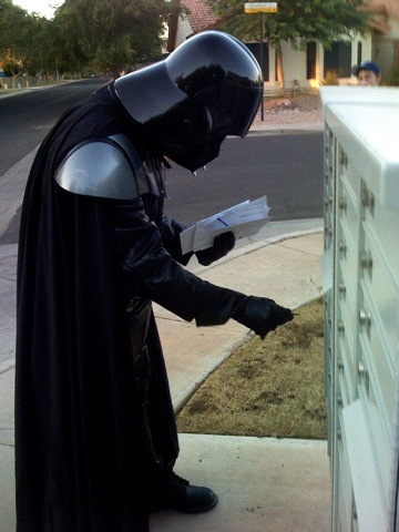 Drunk Vader gettin' the mail