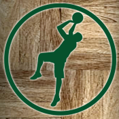 Swish43's profile picture. The Legendary Swish Icon on a parquet basketball floor in green.