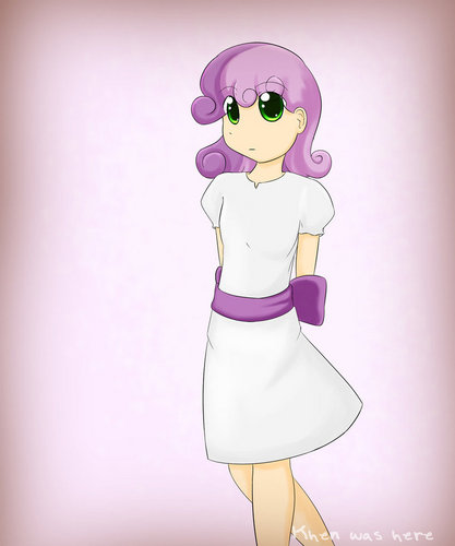 Hi I'm SweetieBelle I'm determined to get my cutie mark with AppleBloom and Scootaloo! I am Rarity's younger sister!