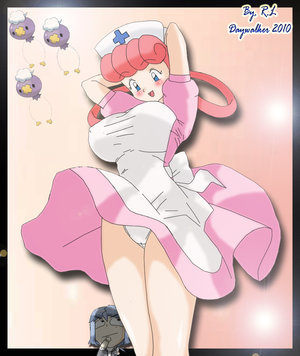 Hi, welcome to the Pokemon center, can I help you? *giggles* #single