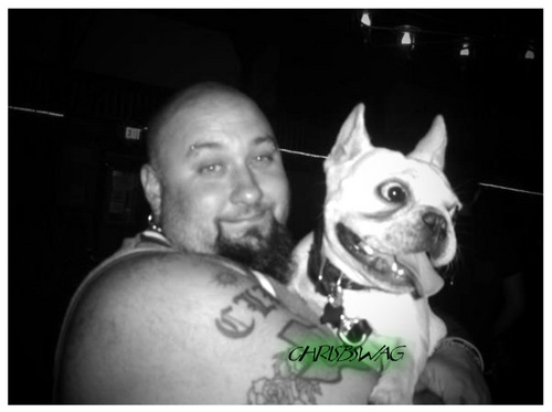 chris burney is an amazing guitar player for the band bowling for soup,  his dog sherman is awesome as well(: follow this account to support @soupbowlerchris