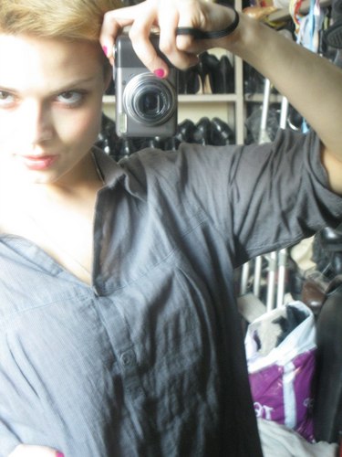 Man in black! 
Black or white?)
