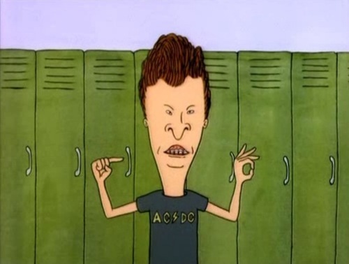 Hi baby.Breakink the law with Beavis.