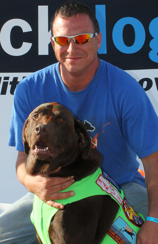 Hi, I'm Hershey. I am a chocolate lab with cancer who enjoys participating in DockDog events around the country. I want to share my story and events with you.