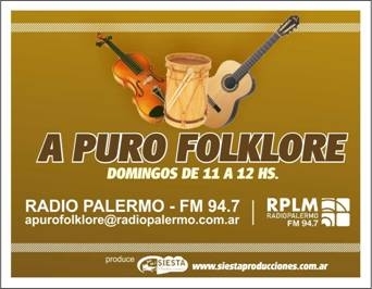 Domingos a las 11 horas
Un programa nacional y popular donde se siente, escucha y respira Folklore. Para deleitarse con músicos de nuestra tierra.