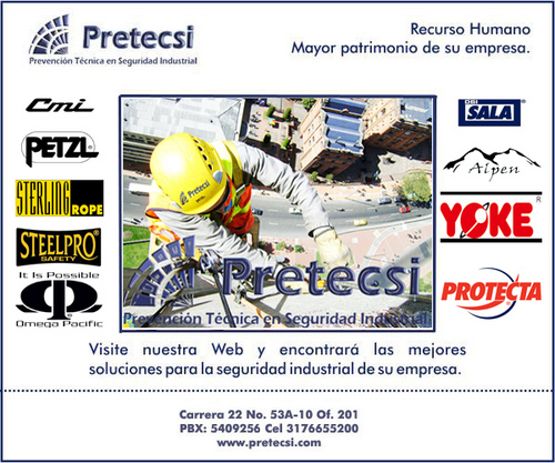 CALLE 53 NO. 25 33 OFC 202 PBX 5105899  Prevencion Tecnica en Seguridad Industrial Comercializa elementos para trabajo en alturas y proteccion personal.