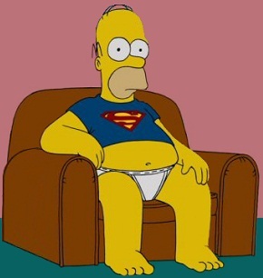 Eu e homer, uma diferença, um piercing no umbigo!!