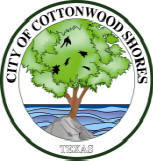 The City of Cottonwood Shores, Texas; pop 1123 located on Hwy 2147 W. City Hall issues notices thru this twitter account.