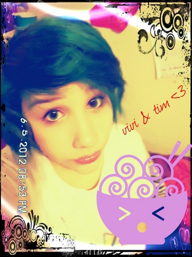 hey im vivi omg u have an AMAZING name!! yes, yes you do!!! ok. girl of course blue hair right now... and live life to the fullest!! i know i am ;}