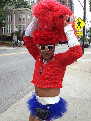 Baton Bob is a costumed street performer created by Bob Jamerson and currently based in Atlanta, Georgia.