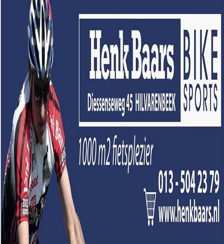 Henk Baars Bike-Sports is een grote 1000m2 en tevens goed gesorteerde fietsspeciaalzaakvan oud wereldkampioen veldrijden 1990 Henk Baars.