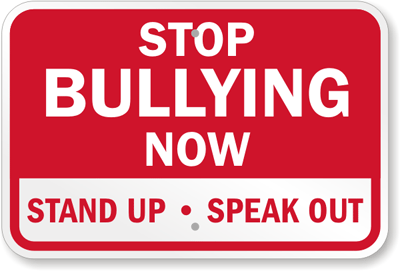 stop the spread of bullying. bring light to the issue, ignoring bullying makes you just as much of a bully.
