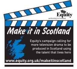 Equity's campaign to get more Scottish Television made in Scotland using resident talent
http://t.co/OXb0gj7f