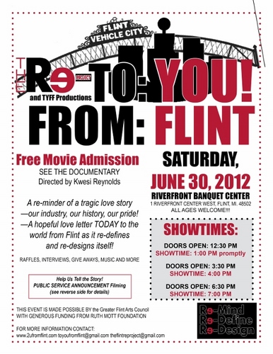 THE Re-PROJECT & TYFF PRODUCTIONS LLC PRESENTS TO:YOU! FROM:FLINT - FILM PREMIERE - JUNE 30 Flint, MI - http://t.co/sIZuPsg4L6