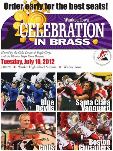 Seven of the nation's top junior drum and bugle corps will compete when the famed Celebration in Brass returns to Waukee Stadium on Tuesday, July 10 at 7 p.m.