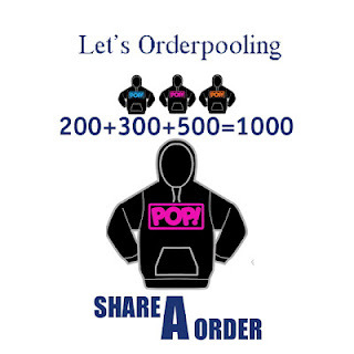share An order is a buying group so client can share an order together to meet the clothing manufacturer's MOQ.