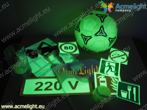 Glow in the dark paints, visible and invisible UV light paint