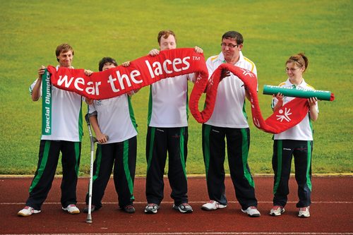 The  laces are  a symbol of the transformational power of Special Olympics. You can support us by buying them online: http://t.co/Ago8Z6Rx52