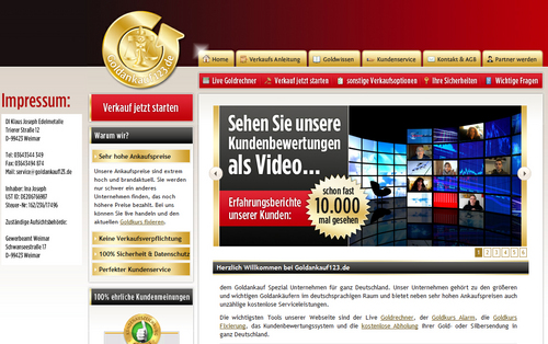 Goldankauf123 ist in Deutschland, Österreich und der Schweiz erreichbar!