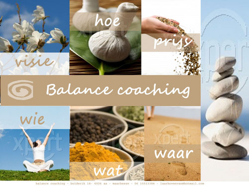 coachvoorbalans's profile picture. natuurgeneeskundig therapeut voor balance coaching,helder in je hoofd;lekker in je lijf
dmv bioresonantie,healing,reading,voetreflex,bach bloesem,kindertolk