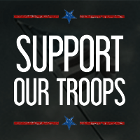 Support Our Troops!!! Until Every one comes home!! We are not affiliated with the USO, we just support them!!