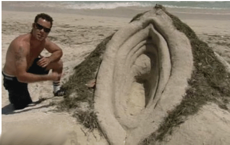 Bilderesultat for penis sand sculpture