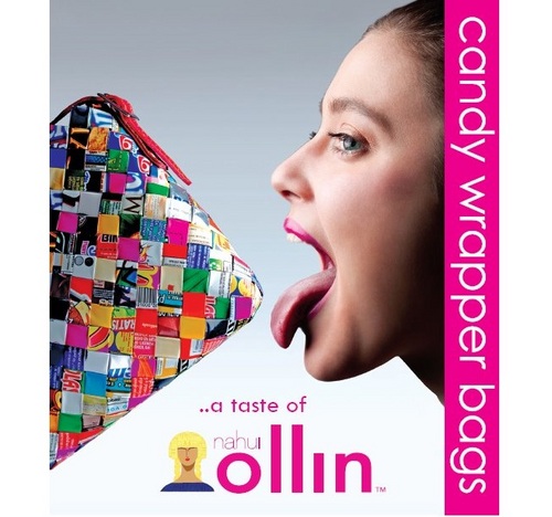 Ollin Arm Candy | tassen & accessoires | handgemaakt van gerecycled snoeppapier | Stijlvol, Trendy & Kleurrijk | Eco-fashion