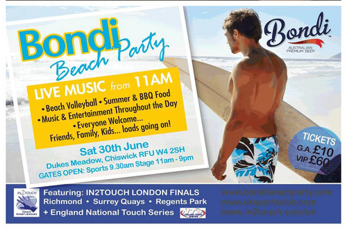 Bondi Beer will be putting on the best London beach party with an incredible music line up, beach volleyball and great food& drink.