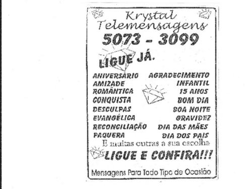krystal telemensagens.
temos mensagens para todas ocasiões   11 50733099