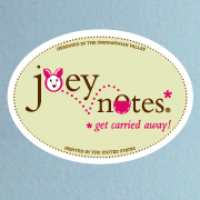 Created by design studio Folio Design, joey notes is a fresh new line of invitations and notecards, with a greeting in every pocket.