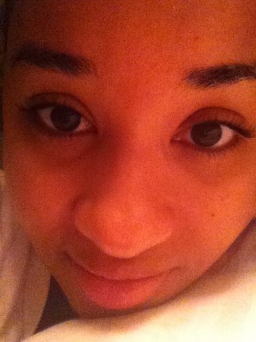 A short cute black girl who loves to have a good time.