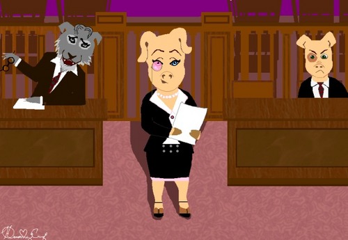 I am the Wolf from the story of The Three Little Pigs. I need your help to  fight those three lying pigs in the civil court case of the century. Book- 2013