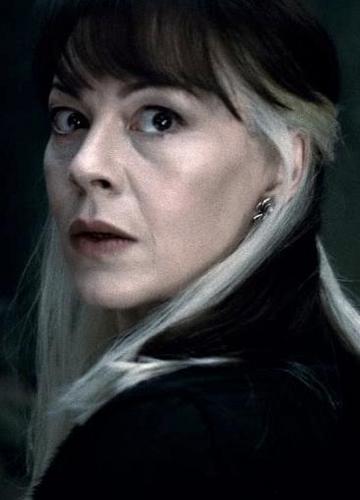 Narcissa Malfoy (née Black), born in 1955, was a pure-blood dark witch, the wife of Lucius Malfoy, the mother of Draco Malfoy, and the youngest sister of Bella.