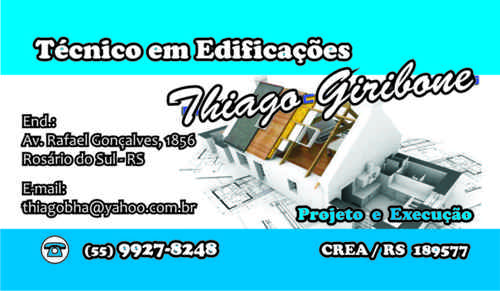 Técnico em Edificação, gremista, gaúcho nato.