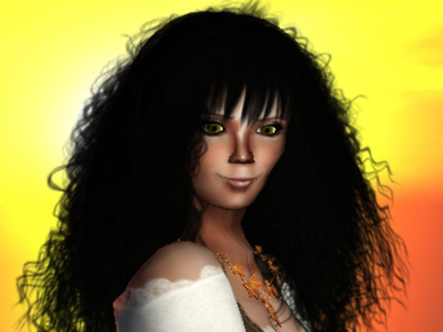 Virtualized facet of the woman behind a keyboard in @secondlife and @inworldz