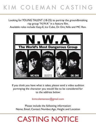 Casting Director based in Los Angeles, California. Founder of Kim Coleman Casting. Submit all videos to kimcolemansoc@gmail.com