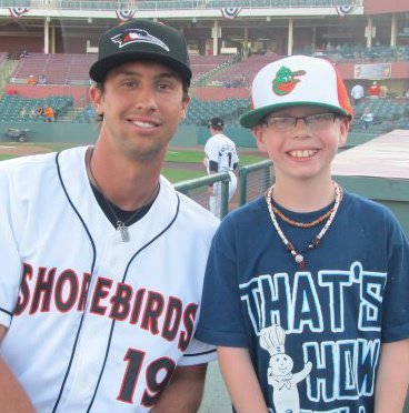 Baseball player for the low A Shorebirds