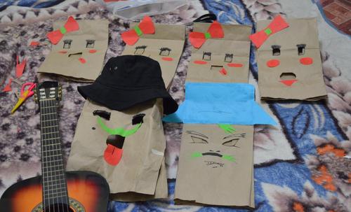 the group are made by paper bags