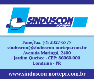 SINDUSCON NORTE PR
REPRESENTATIVIDADE E FORTE ATUAÇÃO NO MERCADO CONSTRUTOR NORTE PARANAENSE