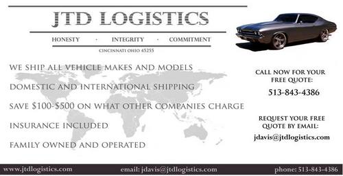 JTD Logistics is a family owned and operated logistics company based out of Cincinnati, OH specializing in the transportation of automobiles and commodities.