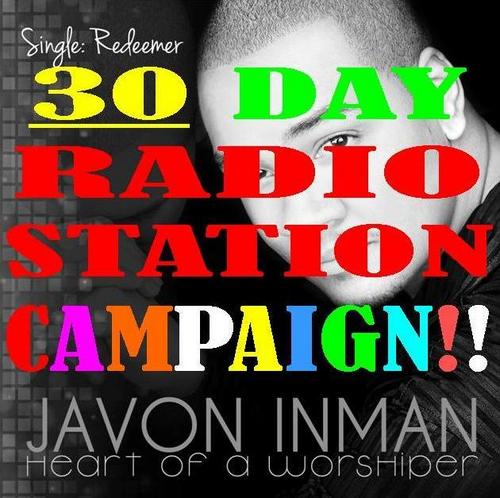 30DAYS4REDEEMER's profile picture. 30 Day CAMPAIGN to PUSH, TWEET, FACEBOOK & PROMOTE Javon's HIT single *REDEEMER* to Radio Stations EVERYWHERE ending on his 35th B-day July 23, 2012! #REDEEMER