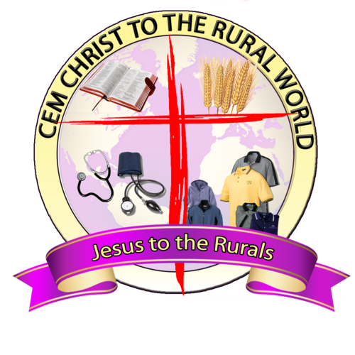 Christ to the rural world reaches out to the poor, needy, aged, blind, crippled etc in the ‘rural world’ with food, clothing and free medical services