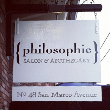 Philosophie Salon & Apothecary located in uptown St. Augustine, Florida. Call to schedule an appointment! 904/825-2662