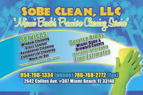 We are Miami Beach's premiere cleaning service and WE DO WINDOWS!!!