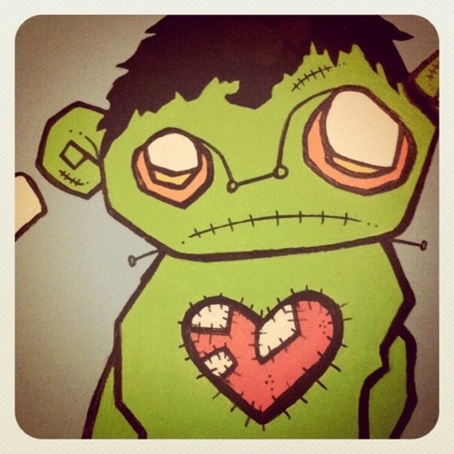 custom made little monsters for sale/trade - paintings, dolls, clothing, magnets, cards, etc.