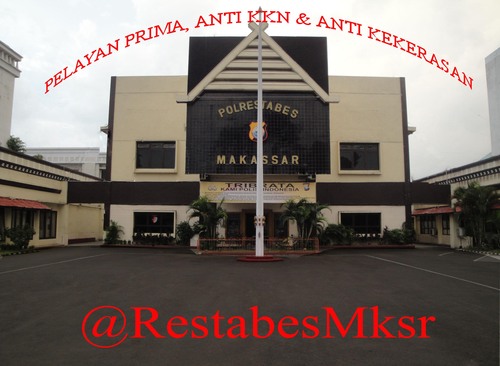 Kepolisian Resort Kota Besar Makassar Jl. Jend. Ahmad Yani No. 9 Makassar / Pelayan Prima, Anti KKN & Anti Kekerasan (JADIKAN KAMI SAHABAT ANDA)