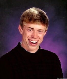 Parody account of Bad Luck Brian. All the bad lucks are gone and here comes the good luck.
More tweets coming up......
