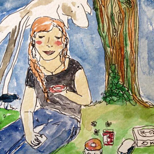 Woman of few words. Avatar by @jennydowdellart.