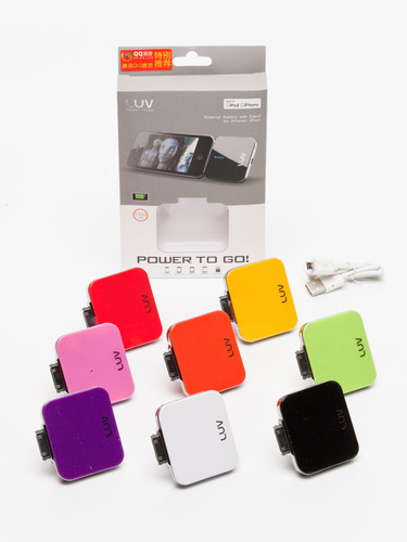 Luv-batterijen; krachtig en elegant. Uren langer plezier met je iPhone, iPod, iPad of smartphone.