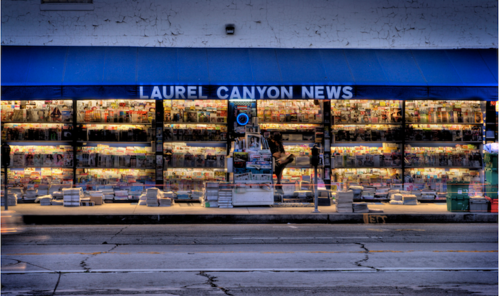 12100 1/2 Ventura Blvd. at Laurel Canyon. We sell magazines, newspapers & customer service! open M/T 8-7
W 6-7 T 8-7 F/S 8-9 Sun.7-7